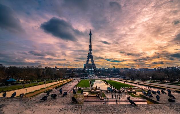 View of Eiffel tower from Trocadero