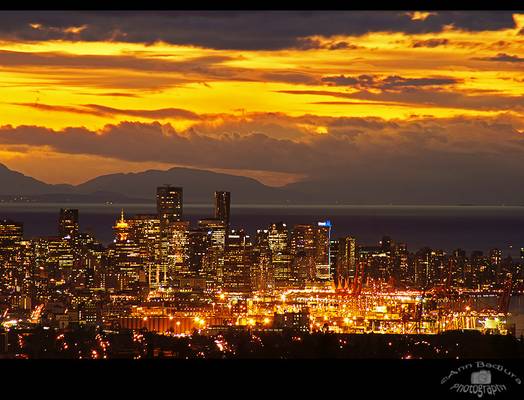 City Lights!  Downtown Vancouver seen from Burnaby Mountain, BC, Canada