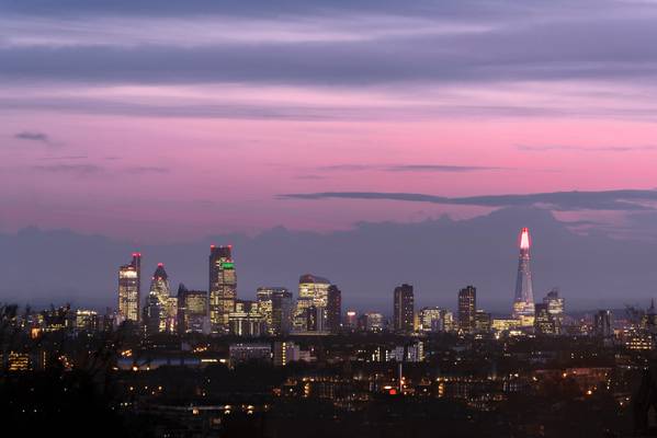 Pink Sky Over London...