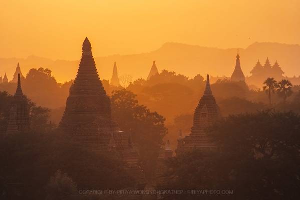 Bagan - Sunset Panorama