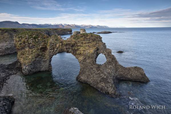 Iceland - Snæfellsnes  Peninsula - Gatklettur - Arch Rock at Arnarstapi