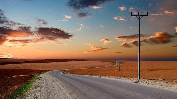 Road to Umm al-Rasas - Jordan.