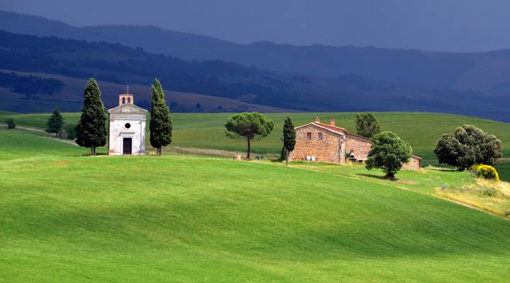 Cappella di Vitaleta, Val d'Orcia, Toscana