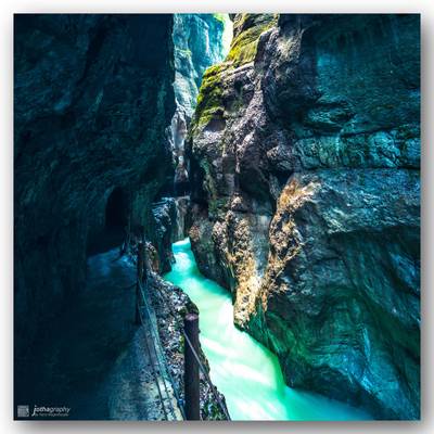 Turquoise mood in Partnachklamm gorge