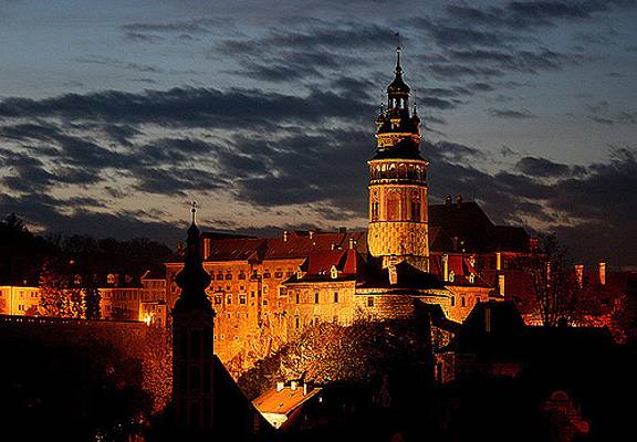 Cesky Krumlov at dusk