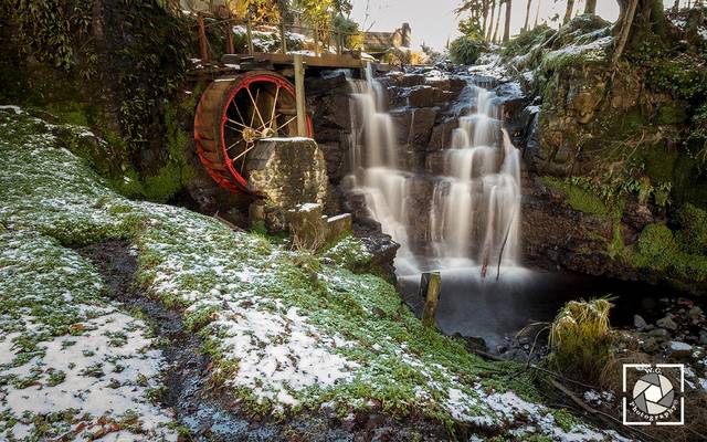 Winter morning, the waterwheel, Glenariff
