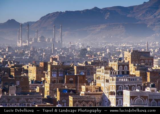 Yemen - Sana'a - Old Town Silhouettes in Magic Light