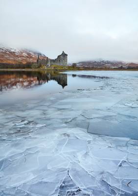 Kilchurn Castle and a frozen Loch Awe - Scotland