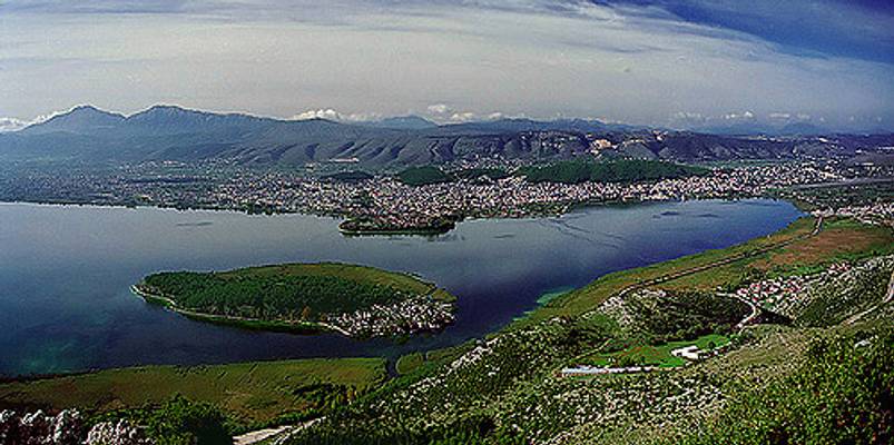 Ioannina lake from above