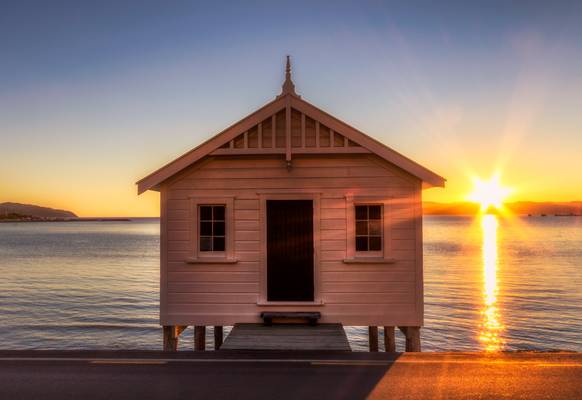 Sunset at Lowry Bay Boathouse