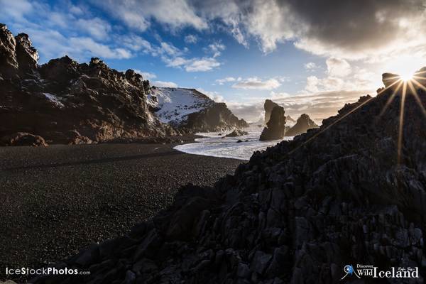 Sunray at Djúpalónsandur in the #winter- #Iceland