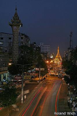 Yangon - Sule Pagoda and Mahabandoola Road