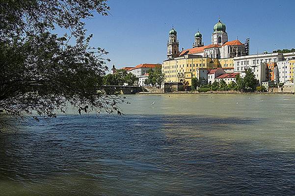 Passau Cathedral across the Inn River