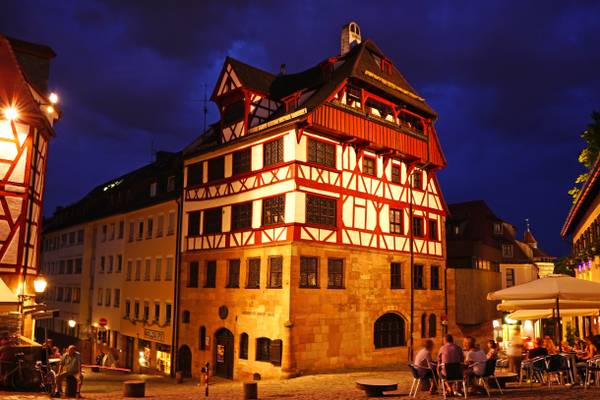 Nuremberg by night. Albrecht-Dürer-Haus