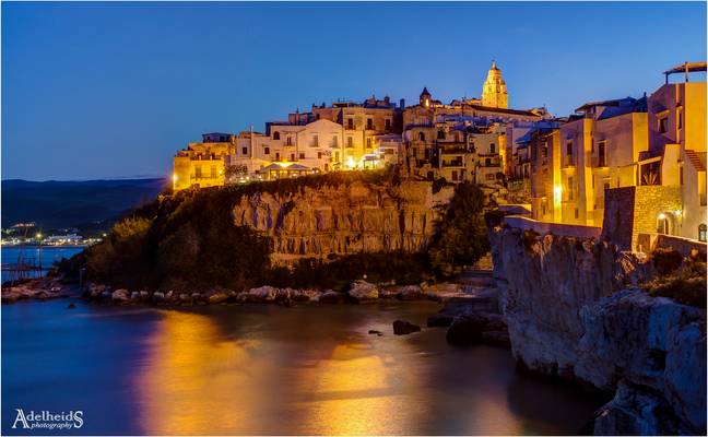 Another blue hour in Vieste, Italy