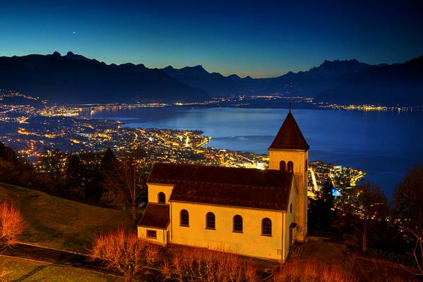 Vevey & Montreux at Dawn