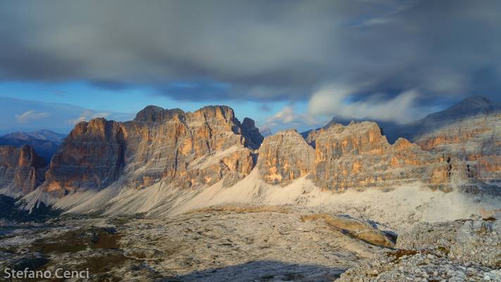 Sunset on Gruppo Fanis