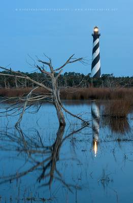 North Carolina Cape Hatteras Lighthouse Blue Hour