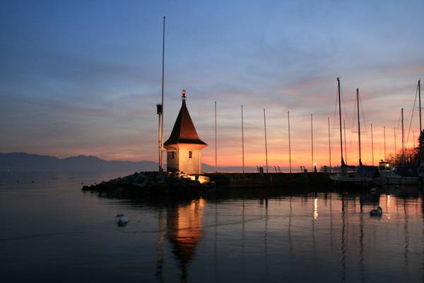 Sunset in Morges, Switzerland