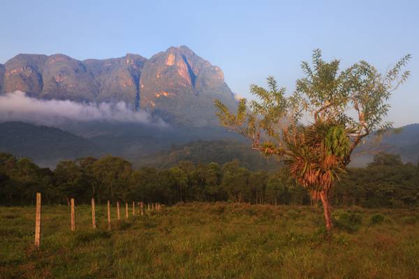 Countryside and Marumbi mountain  in Paraná State - Brazil