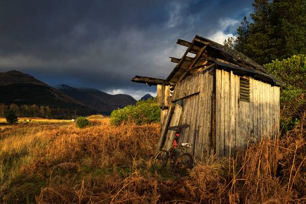 Dilapidated Wooden Shed, Glen Etive, Glencoe, Scotland