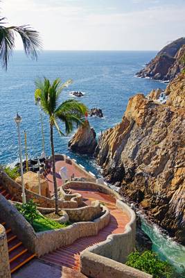 La Quebrada stairway, Acapulco