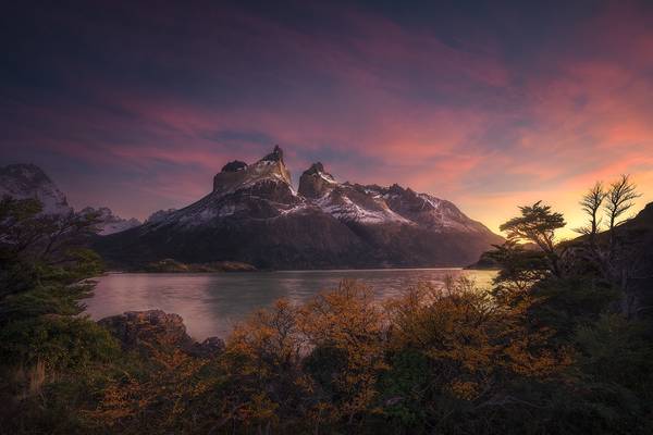 Sunrise Over Nordenskjold in Torres Del Paine National Park, Patagonia