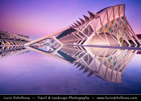 Spain - Valencia - City of Arts and Sciences at Sunrise