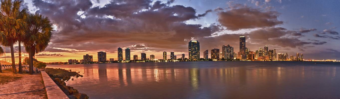 Miami sunset, United States