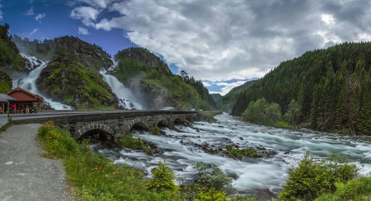Låtefossen Waterfall, Norway