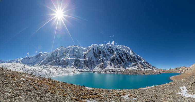 Pano view of Tilicho lake