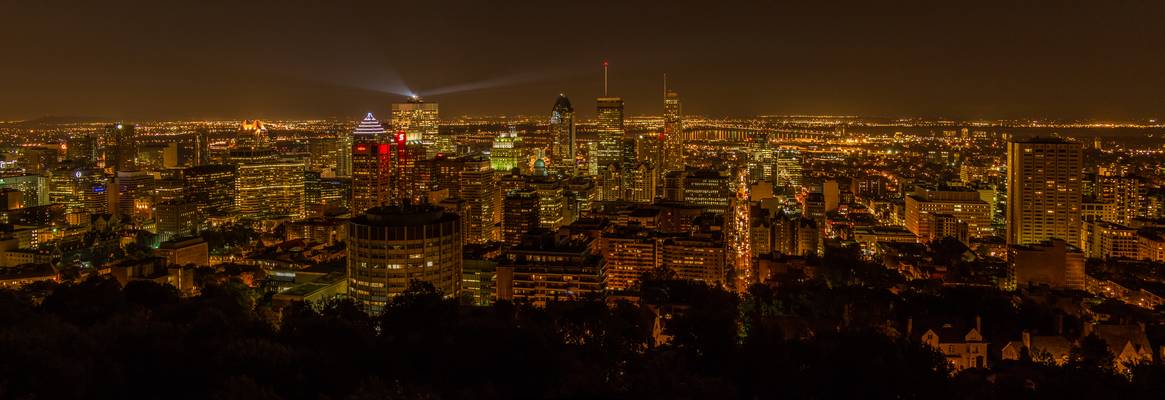 Mount Royal Montreal at night