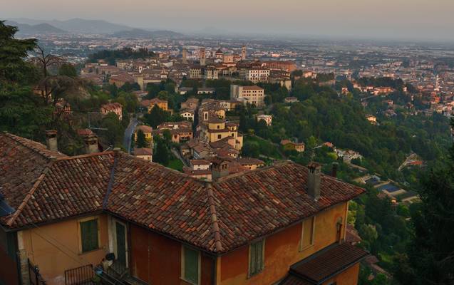 Sunset on Bergamo Citta Alta