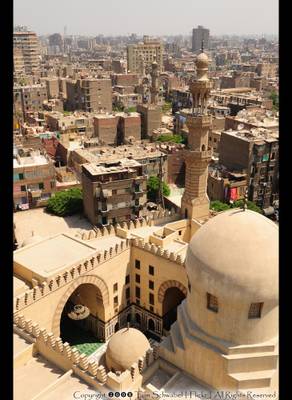 Cairo from Minaret of Ibn Tulun Mosque