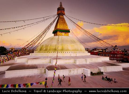 Nepal - Sunset at Bouddhanath Stupa