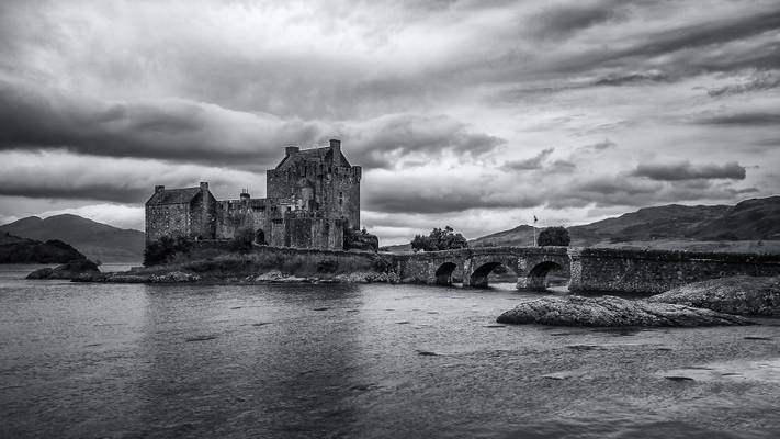 Eilean Donan Castle Monochrome