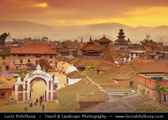Nepal - Sunrise over Bhaktapur Durbar Square
