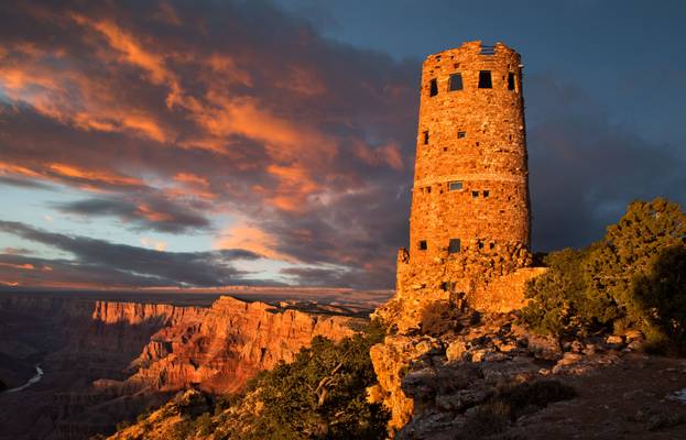 Desert View Watchtower at Sunset