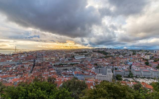 Lisbon: City View Sunset