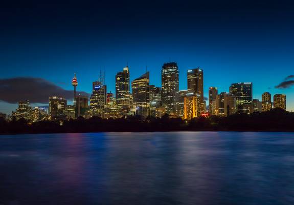 Sydney City Skyline at Dusk