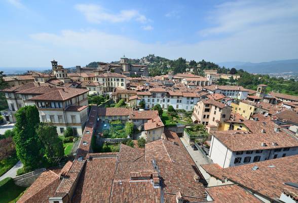 A view from the Campanone/Torre Civica (Clock Tower), Bergamo Citta Alta