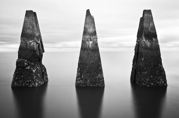 Concrete Pylons at Cramond Island