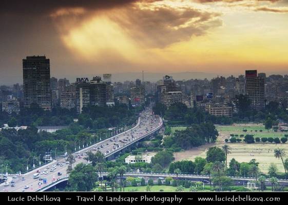 Egypt - Cairo - Dramatic sunset over the city