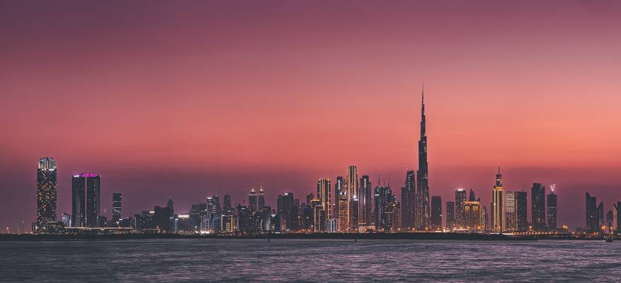 Dubai Skyline Dusk