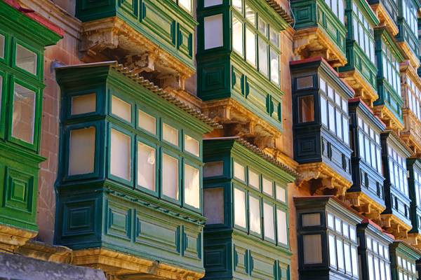 Balconies, balconies, balconies, ... Valletta, Malta
