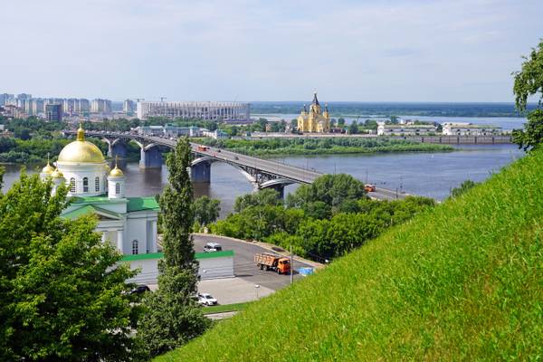 View across Oka river, Nizhny novgorod, Russia