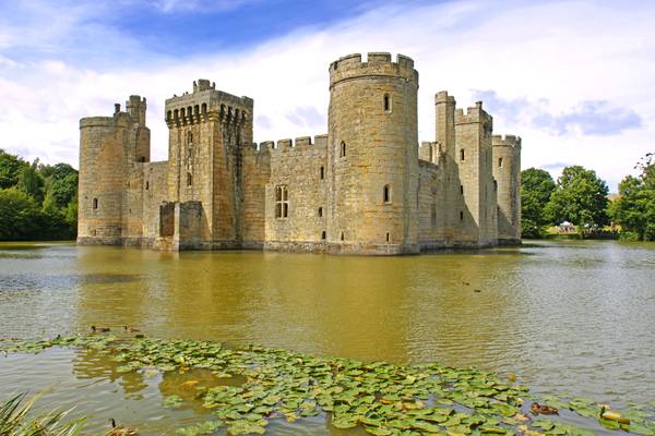 Bodiam Castle picturesque view from South East