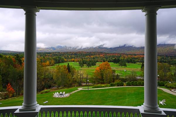Stunning view from the balcony of Omni Mount Washington Resort, New Hampshire