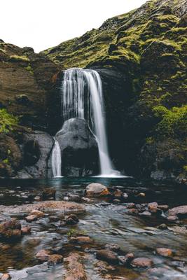 Helgufoss Waterfall