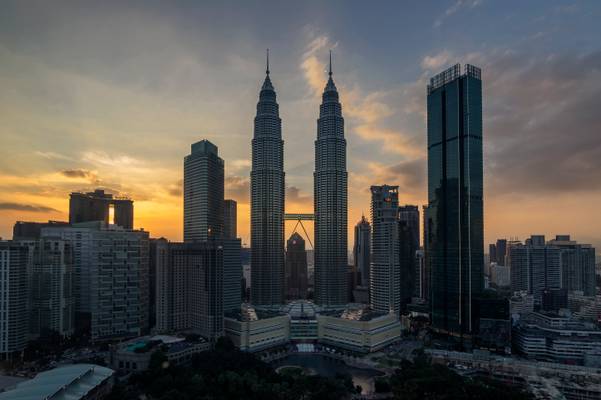 Atardecer en las Petronas (Kuala Lumpur)